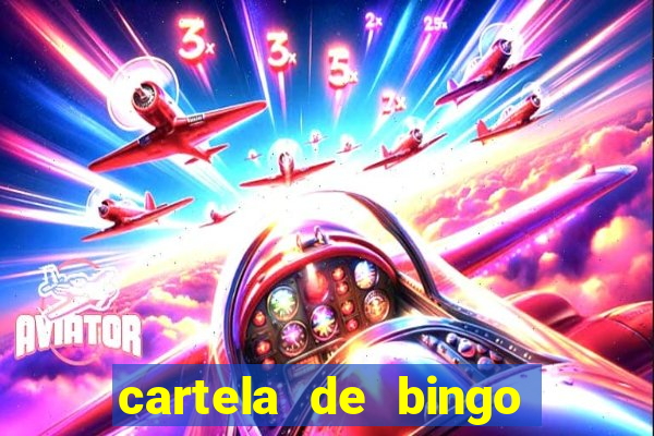 cartela de bingo cha de bebe